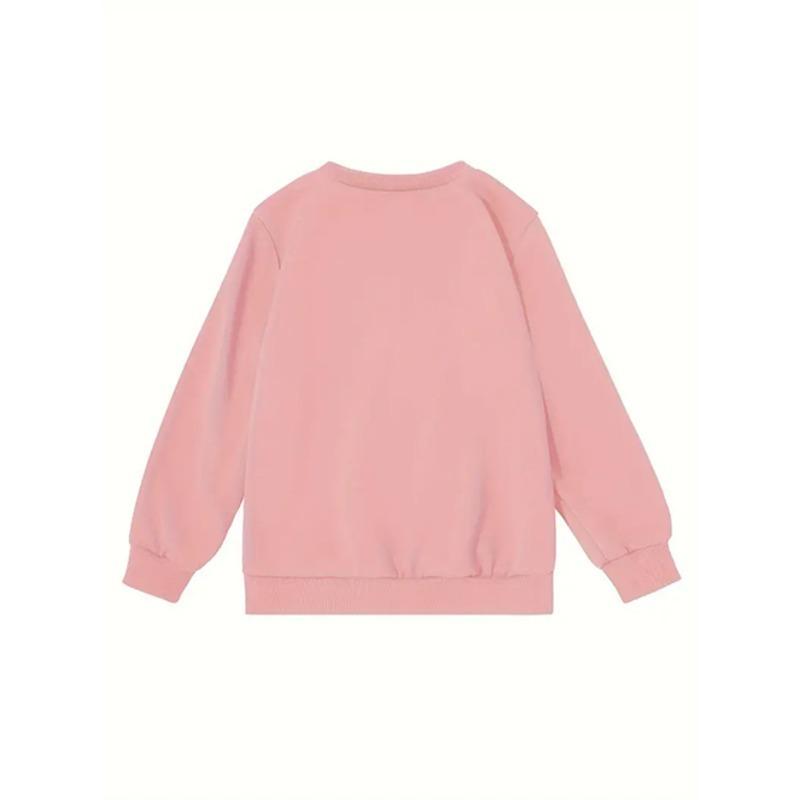 Kids Sweatshirt Print Round-Neck Sweatshirt - Soft , Spring/Fall Casual & Sportswear, Comfortable ' Outerwear for & Playdates