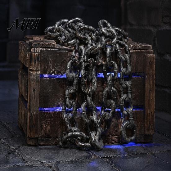 Creative Puppy Photo Gear Simulated Iron Chain for Haunted House Cosplay, Halloween Plastic Prop, Novelty Yorkie Decorative Dog Leash, Lightweight