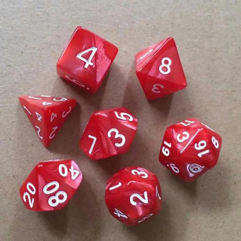 7Pcs/Set Polyhedral Dice Set Game Dice For Trpg Dnd Accessories Polyhedral Dice For Board Card Game Math Games