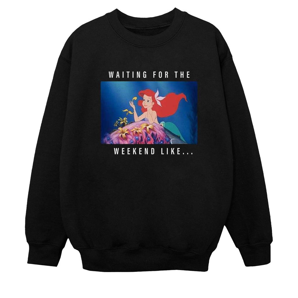 Disney Princess Mens Ariel Waiting For The Weekend Sweatshirt