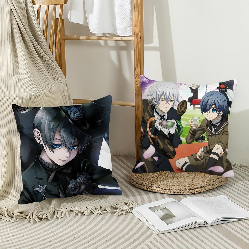 The Book Black Butler Pillow Case Home Decoration Cushion Cover Suitable For Office Sofa Bedroom Car