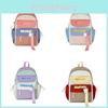 Student Backpack For Girls Casual Travel Polyester Lightweight School Bag For Middle School