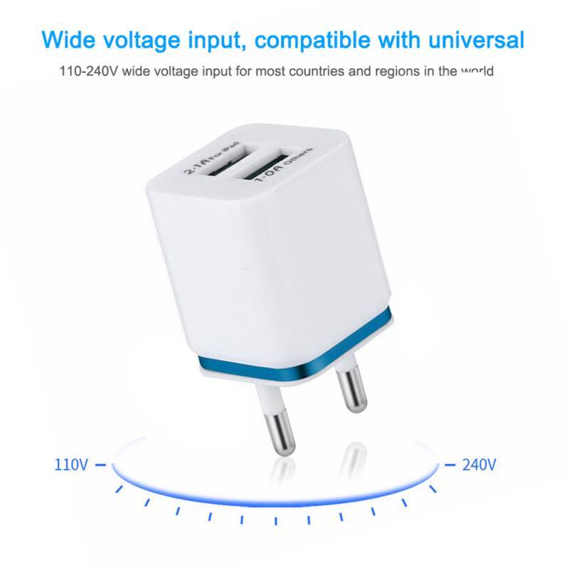 US/EU Plug USB Charger Dual USB For Phone Adapter For Huawei Mate 30 Tablet Portable Wall Mobile Charger Smart Universal Charger