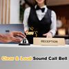 Call Bell for Desk - 2 Pack 3.3 Inch Service Bell, Gleaming Silver Anti-Rust Metal Construction for Hotel Counter/Office Reception, School Restaurant