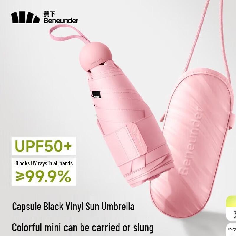 Beneath Compact UV Protection Sun & Rain Umbrella