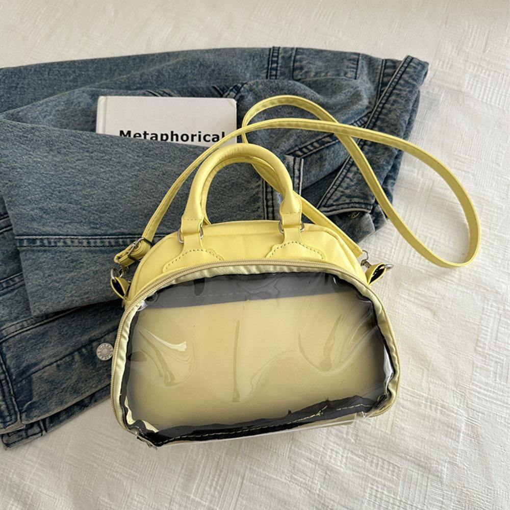 PU Japan Style High Capacity Transparent Ita Bag PU Casual Leather Handbags Square JK Bag Creative Gift
