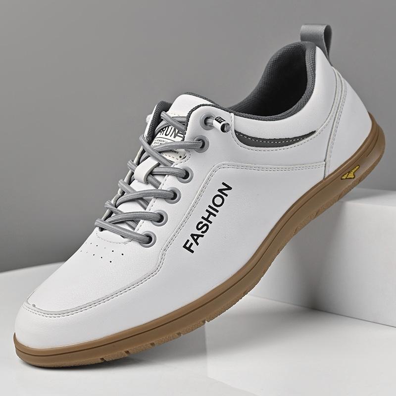 

Little White Shoes 2025 New Casual One-Pedal Sleeve Men s Shoes Non-slip White Middle-aged and Elderly Shoes 2025 38 белый