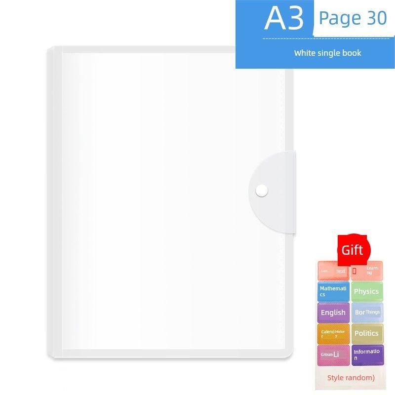 

Placing Papers A4 Examination Paper Info Booklet for Pupils Junior and Middle School Students Large Capacity Subject Classification Organize Fantastic 1 [White] 30-Page Test Paper Storage Book