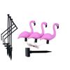 New 3 Pcs/set Waterproof LED Solar Lawn Lighting Flamingo Pattern White Light for Outdoor Garden