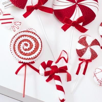 Multicolor Kerst Lolly Decoraties Schuim Cartoon Snoepstok Hangende Hangers Scène Maken Festival Hangende Ornamenten