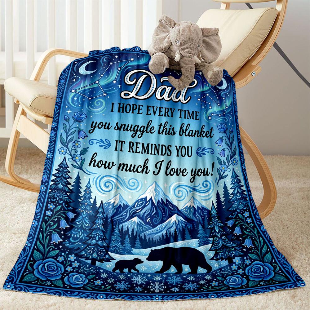 Love You Dad Blanket Blanket Comfortable Great for Bed Livingroom Sofa for All Seasons Warmthful Decor Unique Gift for Family and Friends Camping