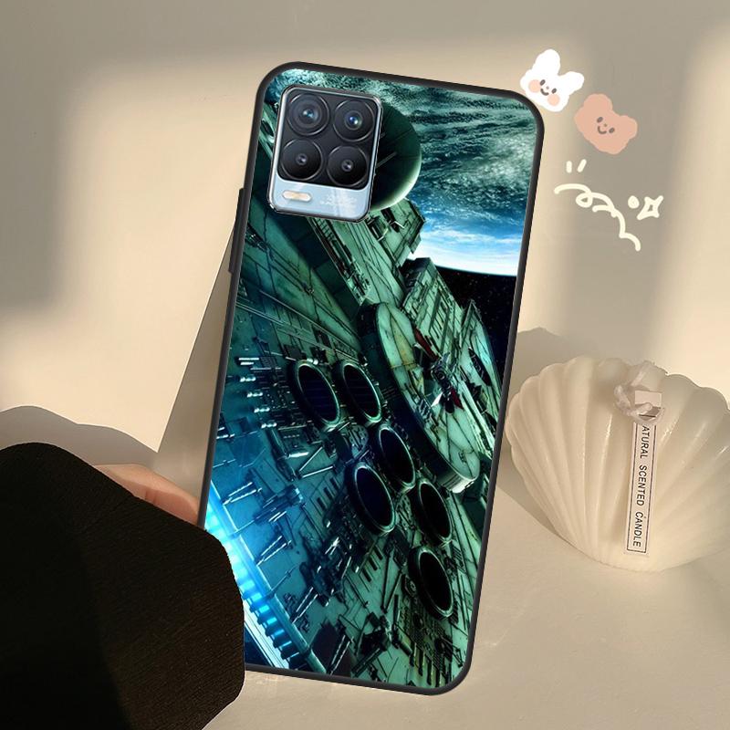 Space Ship Art Case For Realme GT7 Pro GT6 C65 C67 C61 C53 C55 C51 C25 C63 C71 C75 11 12 13 14 15 Pro Plus
