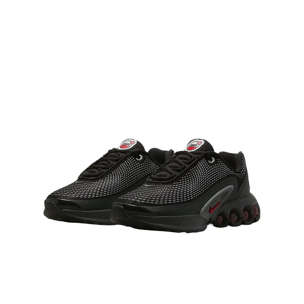 Nike Air Max DN Grade School 'Black Metallic Silver Red' (Unisex) Black / Black / Metallic Silver / University Red Kids' Outdoor Shoes FB8987 009