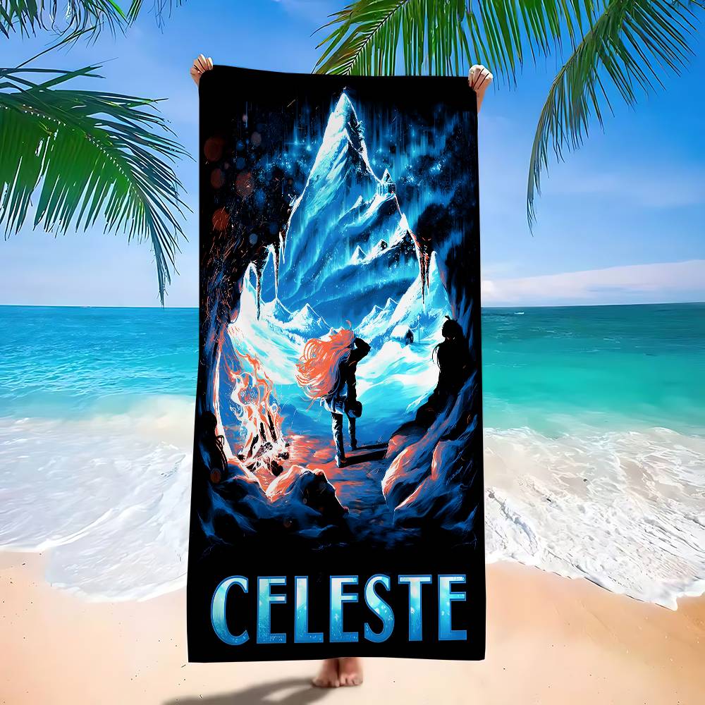 

Celeste Game Classic Movie Microfiber Printed Beach Towel Mountain Climbing Yoga Beach Swimming Running Absorbent Soft Towel W30*H60(CM)