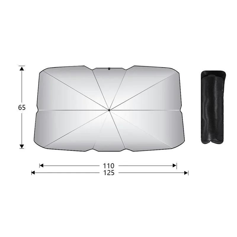 Car Sunshade Retractable Sunscreen Heat Insulation Front Windshield Parasol UV Rays Front Windshield Sunshade Car Accessories