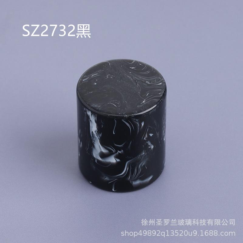 15mm Resin Perfume Bottle Cap, Hand-Polished Sphere & Cylinder Shape, Crimp Neck Spray Lid for Refillable Atomizer