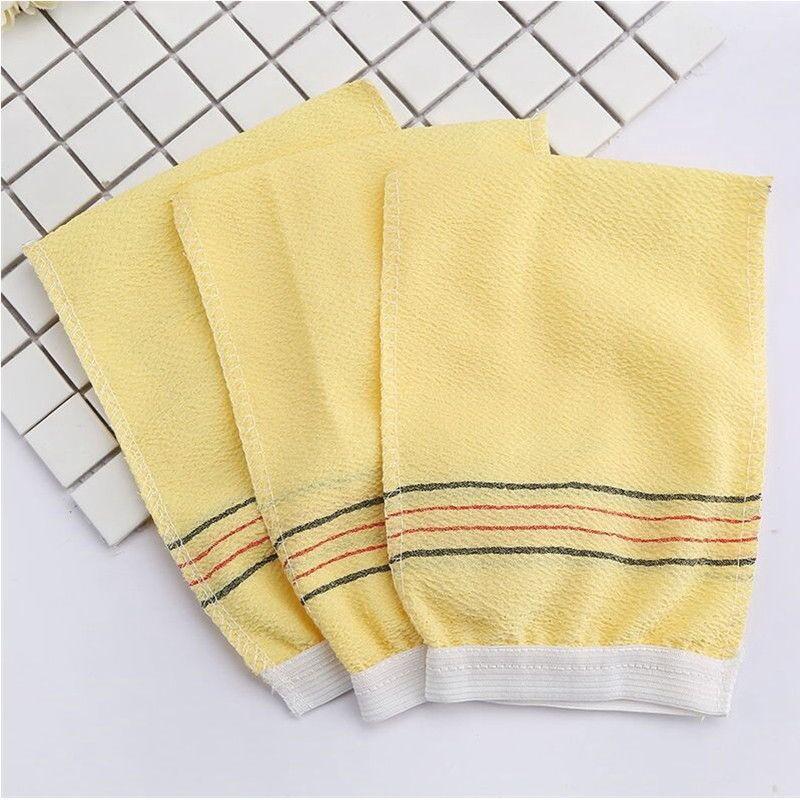 5-delat Exfolierande Badhandduksset - Koreansk/Italiensk Djuprengöring & Borttagning av Döda Hudceller, Mjuk Kroppsskrubb för Dusch/Spa