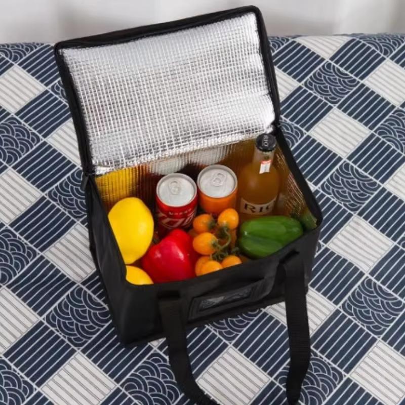1PC Insulated Thermal Cooler Bag Drink Storage Large Chilled Bags Cool Lunch Foods Lunch Box Zip Picnic Tin Foil Food Panier Rep