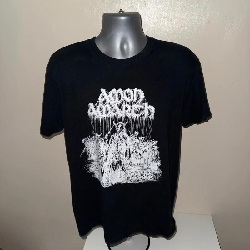 Amon Amarth The Great Heathen Army Viking Death Metal Band T Shirt Black Size L Unisex T-Shirt M