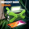 10000mAh Avarinis saulės radijas Daugiafunkcis įkraunamas orų radijas Išgyvenimo įrankis