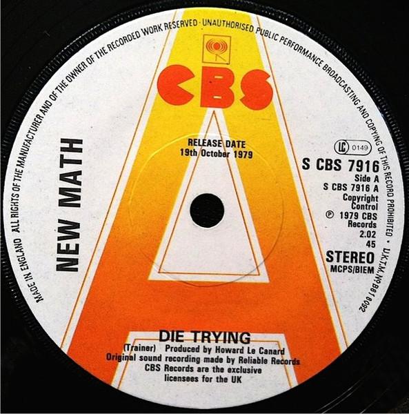 

7inch Record NEW MATH - Die Trying / Angela SCBS7916PROMO CBS 1979 UK Rock Used