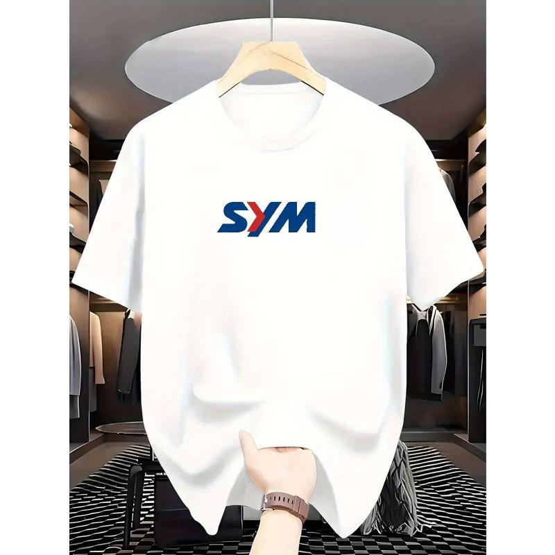 

European size New Trendy Brand Short-Sleeve Casual Top, T-Shirt for Men, Loose Fit for Summer Crew Neck comfortable T-shirt for Men S белый