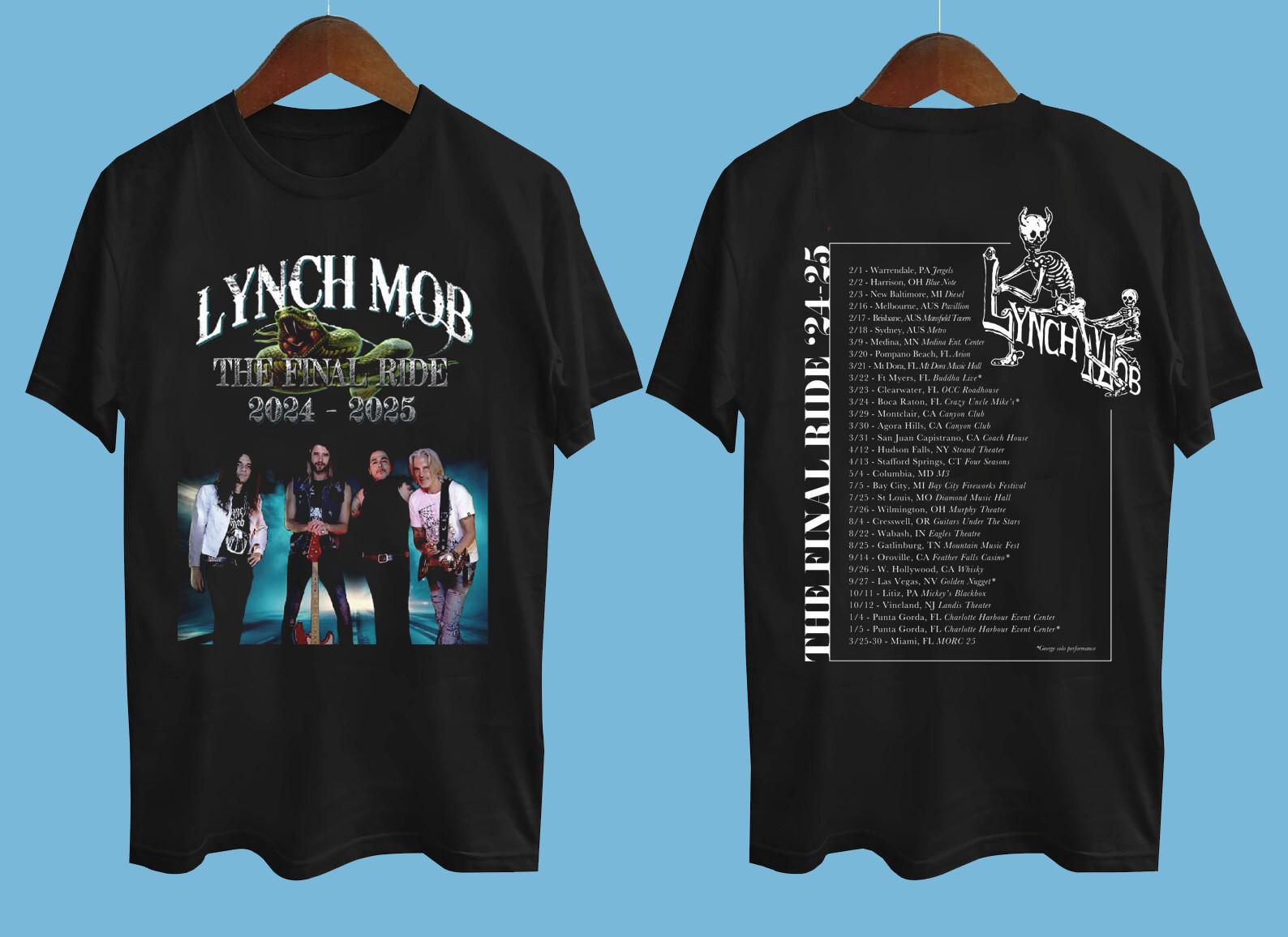 Lynch Mob the final ride 2026-2026 Tour Date Black All Size T-Shirt AE195 XXXL