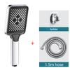 Shower Head, Pressure-boosting Shower Nozzle, Large Water Output Silicone Anti-clogging Shower Head with Three-level Adjustment