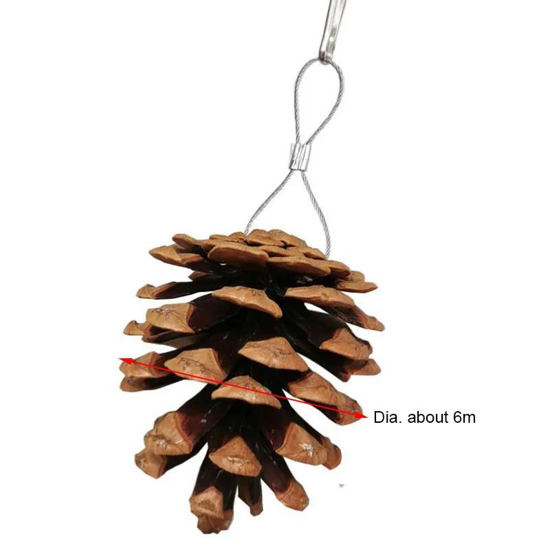 Natural Wood Pine Cones Pet Parrot Toy Bird Biting Exercise Climbing Standing Wooden Toys Pet Parrot Macaw Hammock Bird Toy