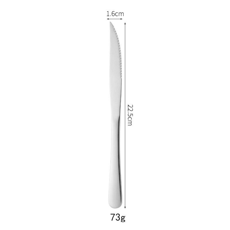 Stainless steel tableware, knives and forks, spoons, western food steak knives and forks, household thickened pointed spoons, round spoons, supplies