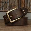 Retro Fashion Personality Style Top Layer Leather Belt Men's Genuine Leather Pin Buckle Jeans Belt
