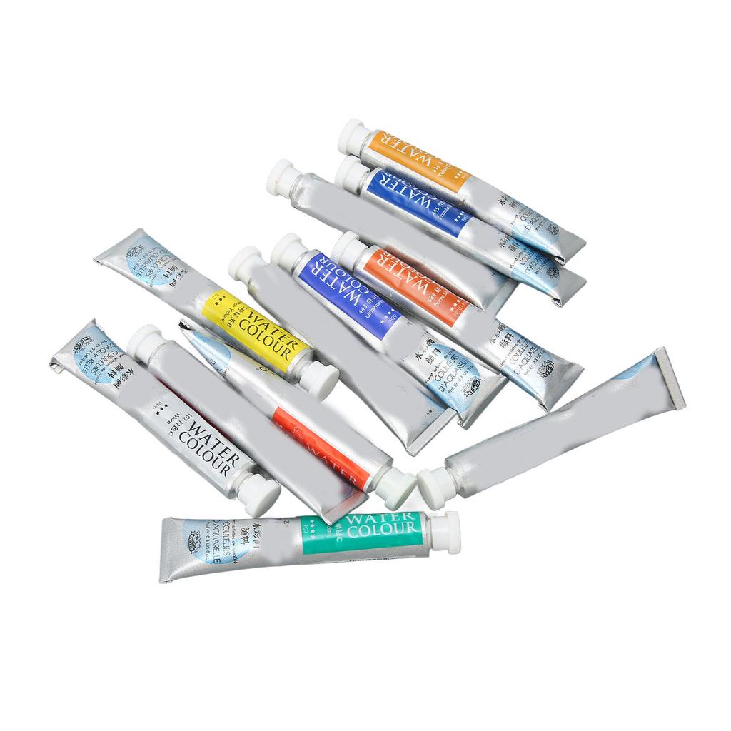Water Color Paint 12 Colors 9ml Tube Bright Vibrant Nice Transparency Watercolor Paint Set for Artist Painting