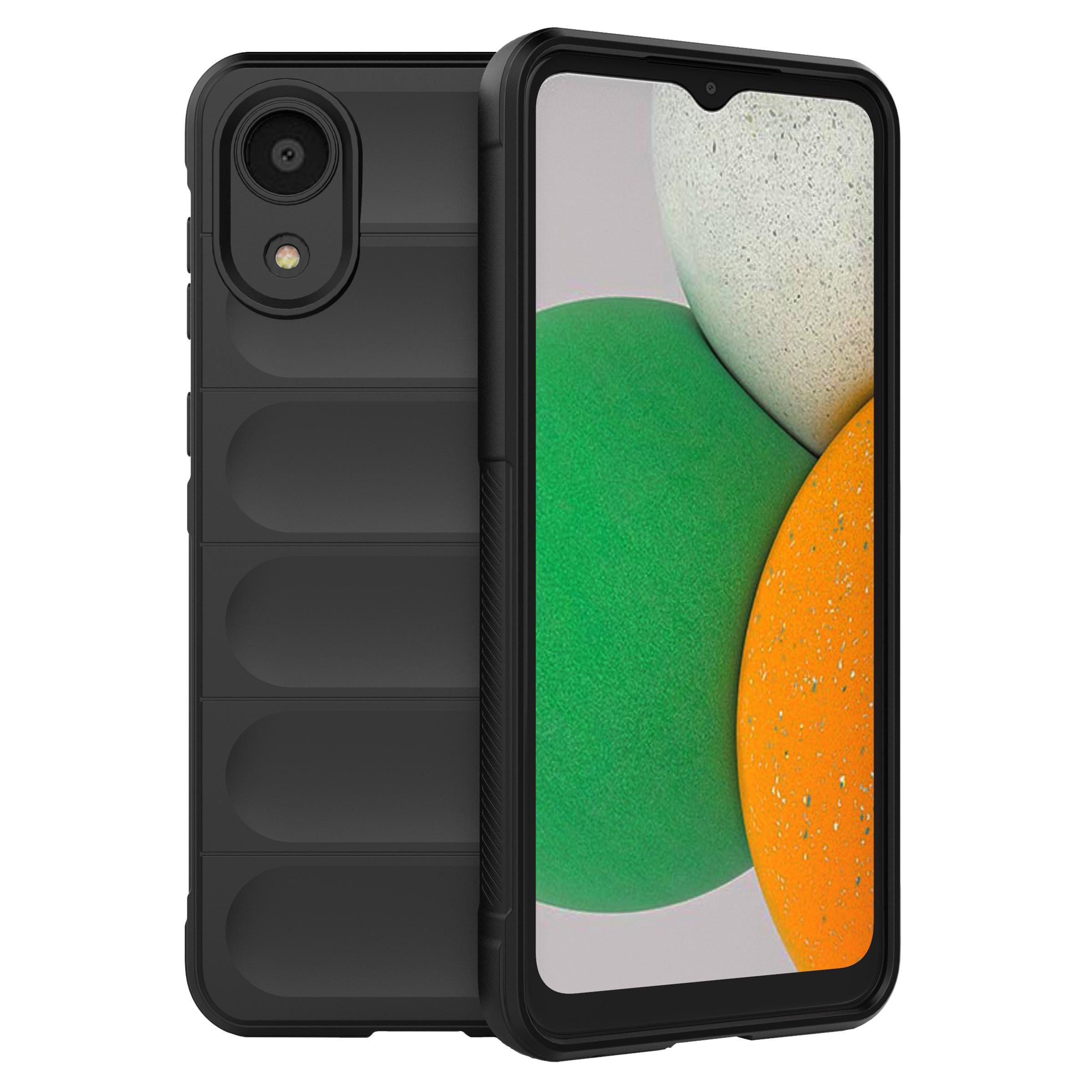 

For Samsung Galaxy A03 Core TPU Back Protector Phone Case Rugged Cell Phone Cover Black