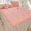 Summer Ice Silk Bed Skirt Cooling Mat Foldable Machine Washable Soft Latex Mattress Cover for Home Use