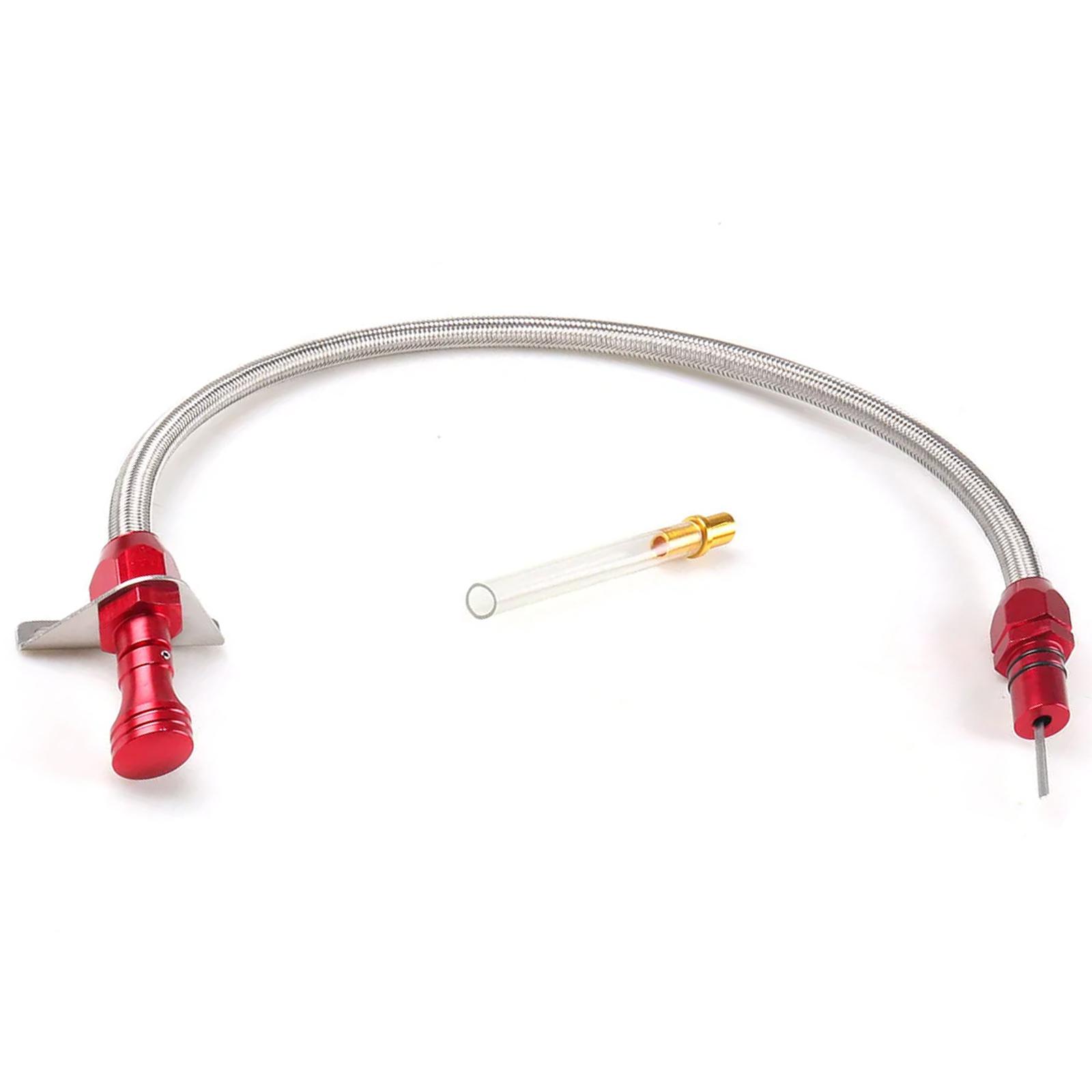 Replacement Transmission Dipstick Flexible Transmission Dipstick for SBC BBC 350 Heat Resistance Easy Installation красный