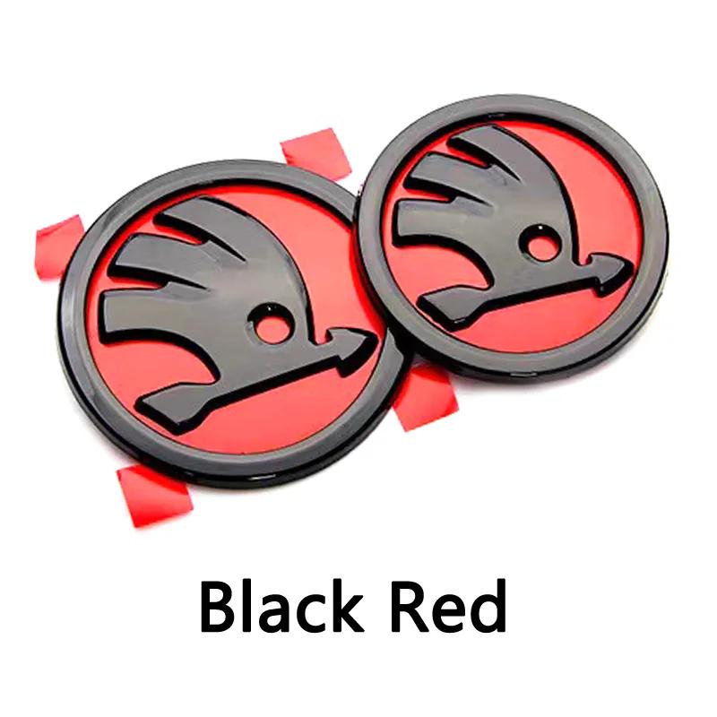 1pcs 80mm 90mm For Car Front Head Hood Rear Trunk Skoda Octavia Superb MK2 Fabia Yeti Rapid Roomster Badge Emblem Logo Sticker