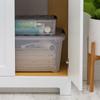 Stackable 5.8 Qt Plastic Storage Bin with Lid Clear Totes Home Office Garage Organization Durable Storage Containers with Secure