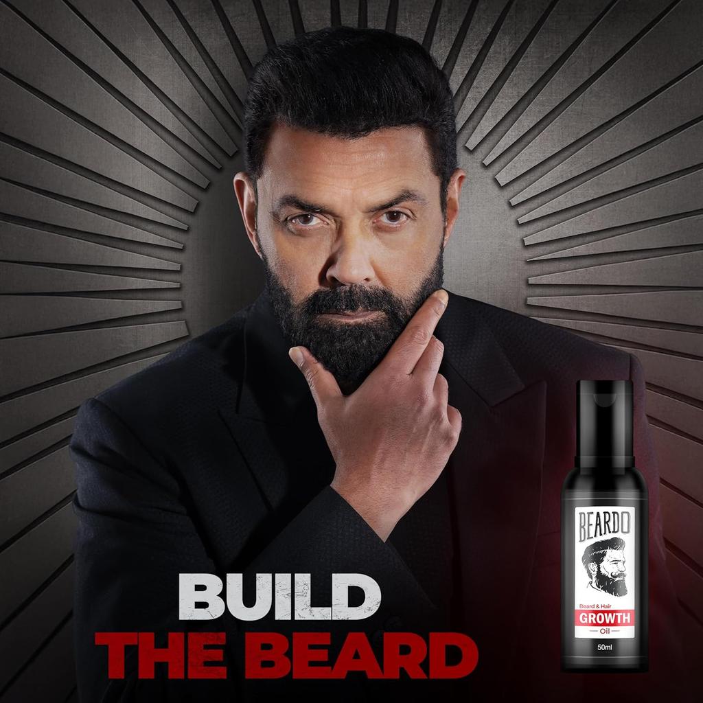 Beardo Beard And Hair Growth Oil 50 Ml For Thicker Fuller Beard Smooth Frizz Free Care For Patchy Uneven Beard