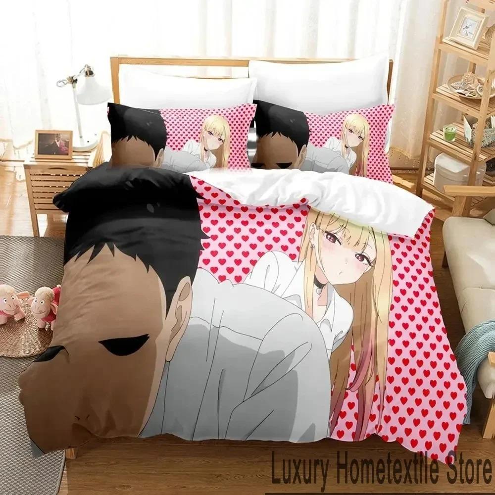 3D Print Anime My Dress Up Darling Bedding Set Duvet Cover Bed Set Quilt Cover Pillowcase Comforter King Queen Size Boys Adult