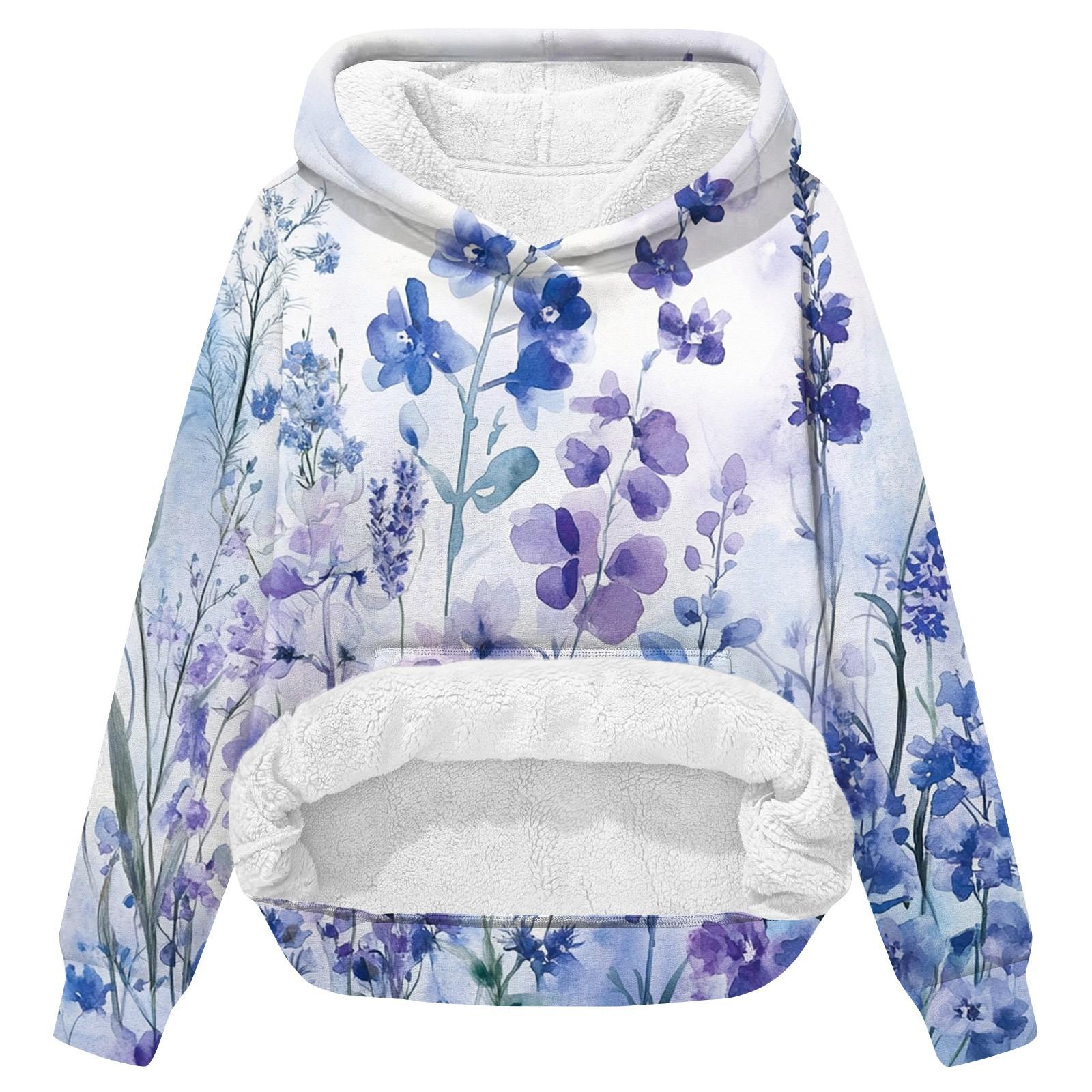 

Женская зимняя повседневная модная толстовка с круглым вырезом и длинным рукавом из бархата с утолщенным капюшоном XL светло-фиолетовый