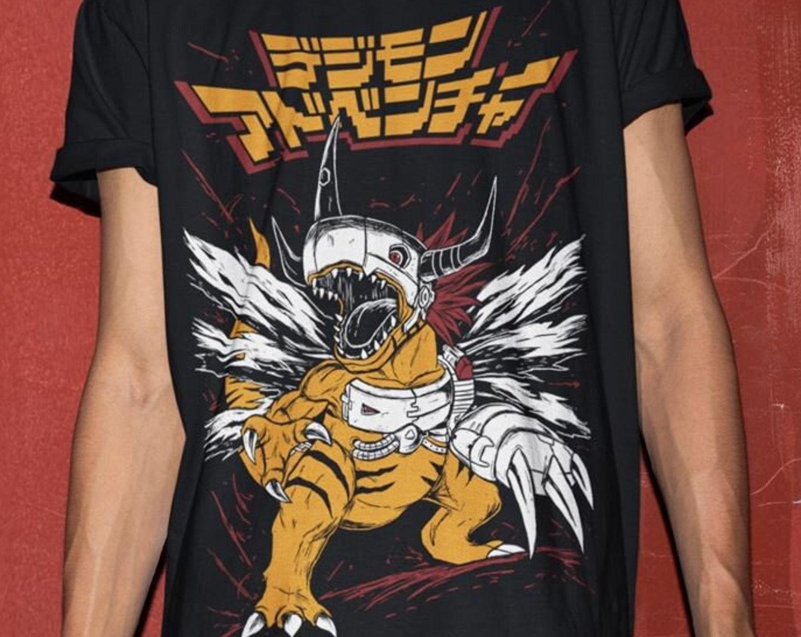 Metal Greymon T-shirt - agumon - Greymon Shirt - Koromon - Wargreymon - Botamon XL