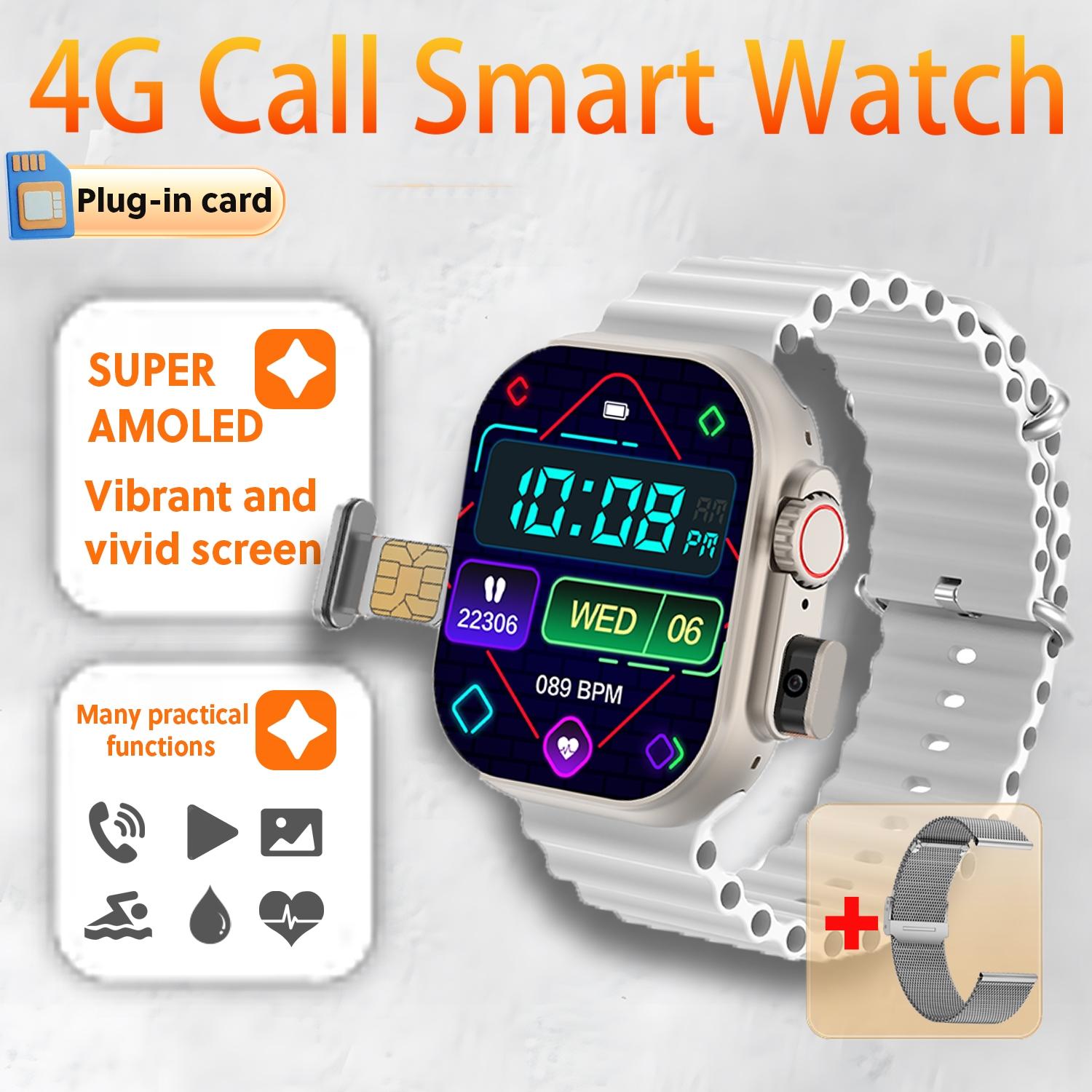 

Умные часы T83 Pro с поддержкой 4G SIM-карты, сотовой сети, камеры, спортивного режима, загрузки приложения для часов, Bluetooth-смарт-часы Milanese package серебряный