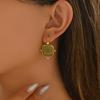 Niche New Geometric Women's Jewelry, Versatile High-end Inlaid Gemstone Design Stud Earrings Fashion Earrings Fashion