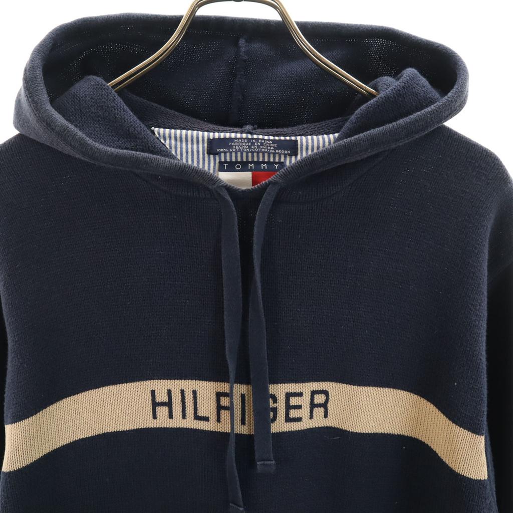 TOMMY HILFIGER 90s Old Long sleeve knit Parker XS Navy Men's Used