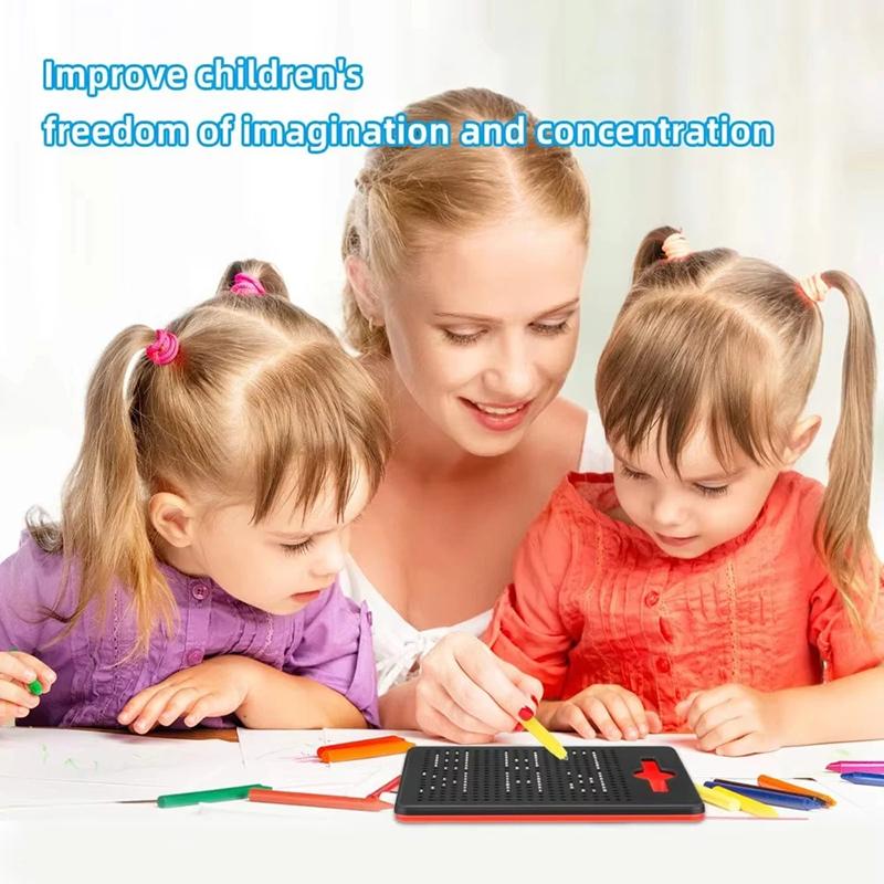 Children's Alphanumeric Magnetic Board Eco-Friendly Steel Ball Writing Drawing Circular Educational Toy