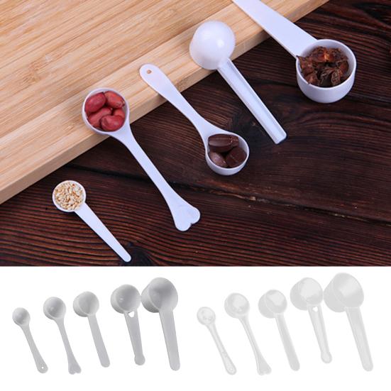 Sada přesných odměrek Stohovatelné plastové naběračky na kávu, krmivo pro domácí zvířata, pečení, koření Více velikostí Nástroje na odměřování suchých přísad