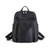 Genuine Leather Ladies' Double-shoulder Bag - Large Capacity Multi-functional Backpack for Leisure and Travel Casually