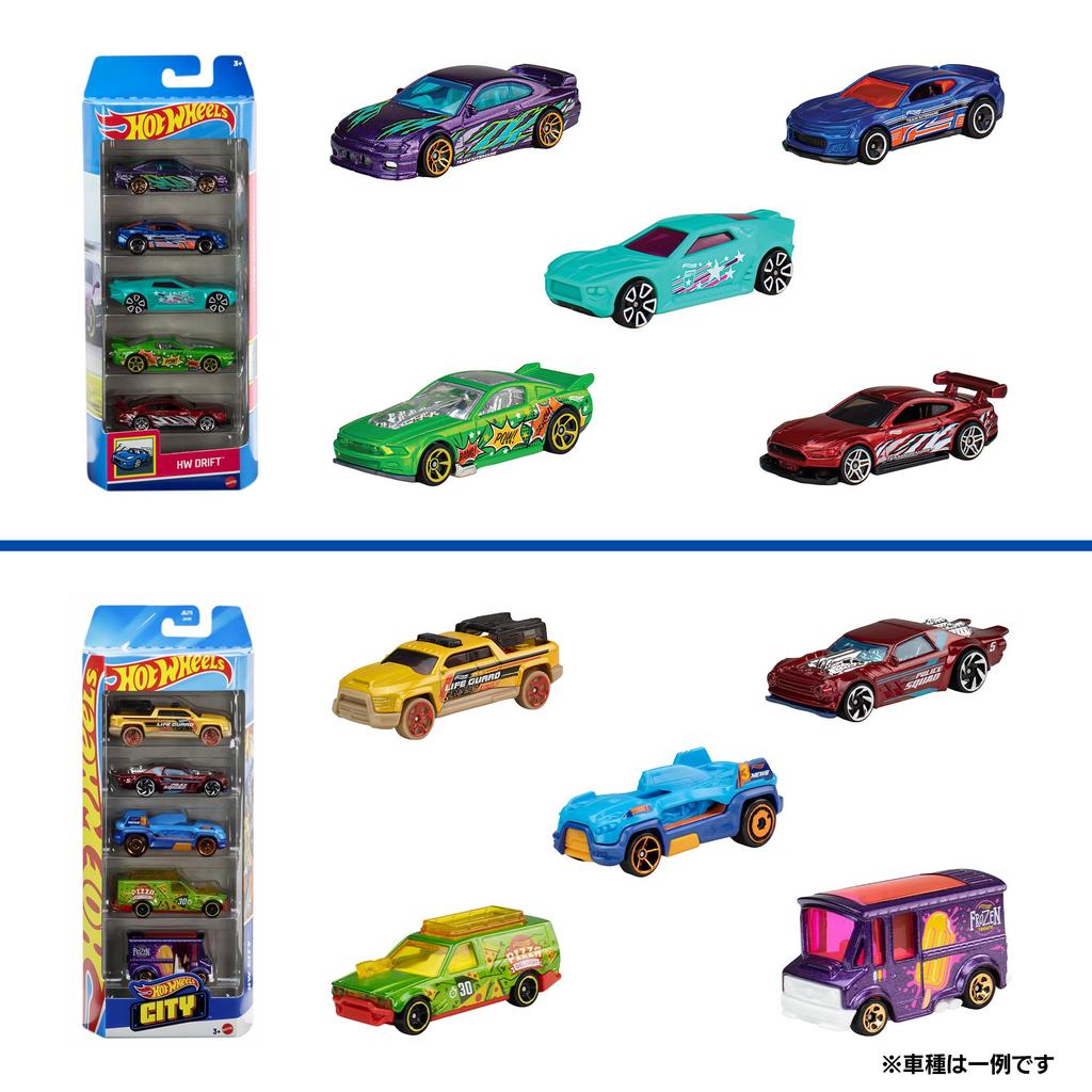 Hot Wheels 01806-98HG 5-Car Pack Complete 12 Theme Box Set 60 Miniature 1/64 Scale Cars Ages 3 & Up