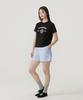 COVERNAT WOMAN Regular Fit Arch Clover Heart T-Shirt Black