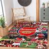Arsenal Customize Your Name Floor Rug Office Rug Design for Outdoor Balcony Foyer Playrooms Anti-slip Rug Anime Office Decor